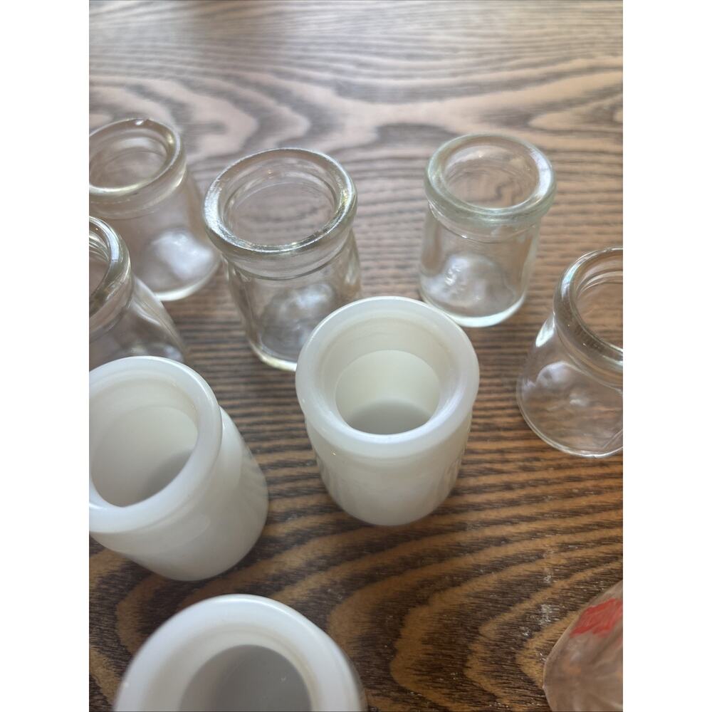 Restaurant Creamers For Individual Coffee Cups Set Of 10 Milk Glass White - Picture 3 of 5